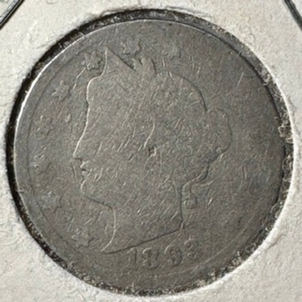 1893 V Nickel Liberty Head Coin 1893 USA Collectible‎ Numismatic